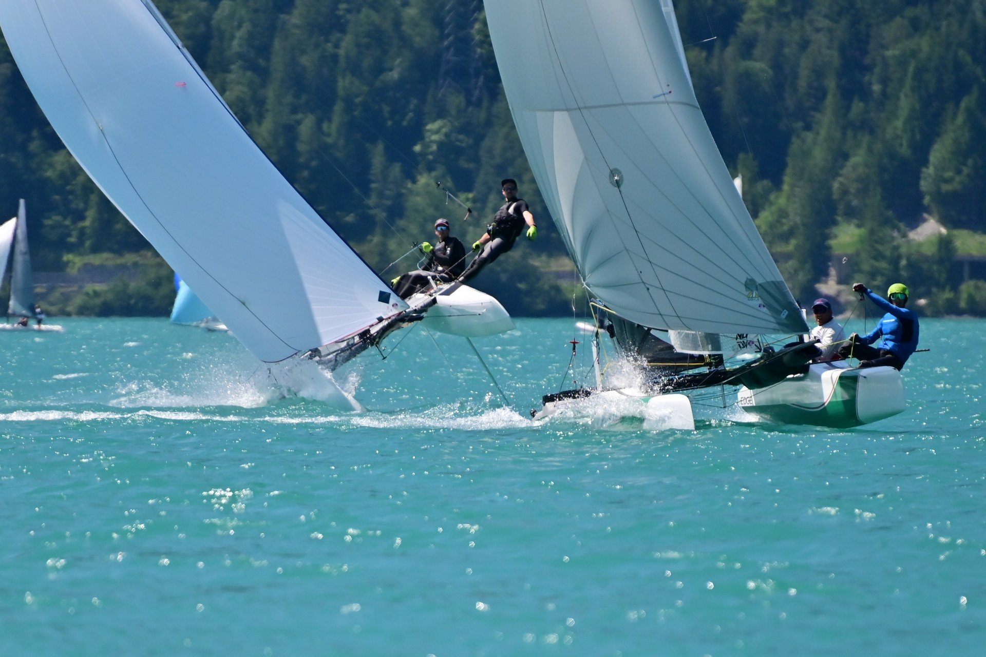 Formula-18-Crews der Klassenvereinigung am Wind